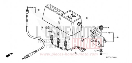 COMPTEUR (DK/ED/U) XR400R3 de 2003